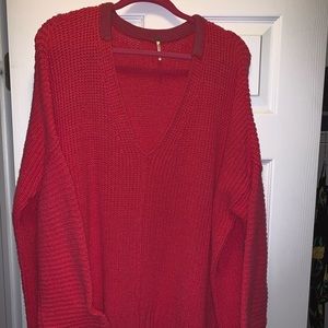 Free people oversized pink sweater